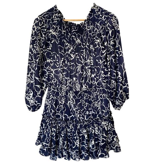 MISA LOS ANGELES Darla Off the Shoulder Floral Ruffle Mini Dress, Size Medium - Picture 12 of 12